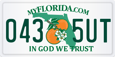 FL license plate 0435UT