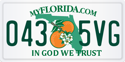 FL license plate 0435VG