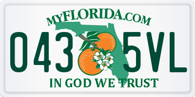 FL license plate 0435VL