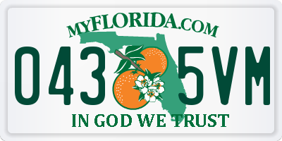 FL license plate 0435VM