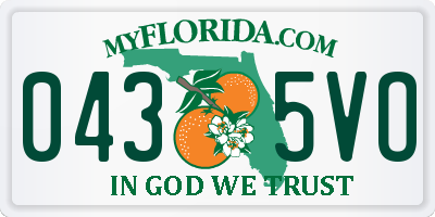 FL license plate 0435VO