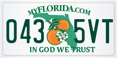 FL license plate 0435VT
