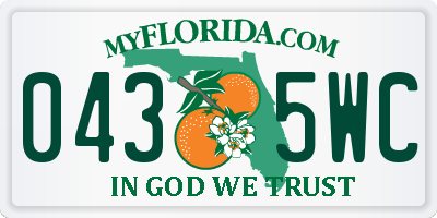 FL license plate 0435WC