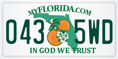 FL license plate 0435WD