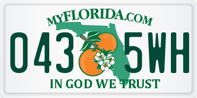 FL license plate 0435WH