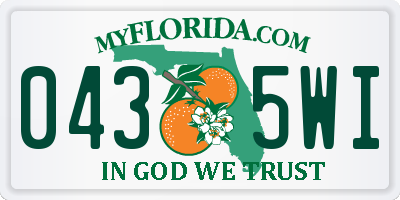 FL license plate 0435WI