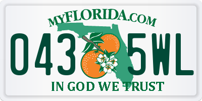 FL license plate 0435WL