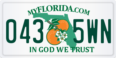 FL license plate 0435WN