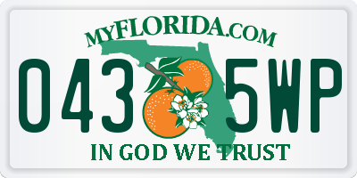 FL license plate 0435WP