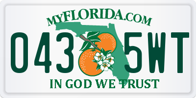 FL license plate 0435WT