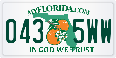 FL license plate 0435WW