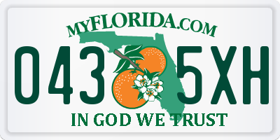 FL license plate 0435XH