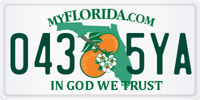FL license plate 0435YA