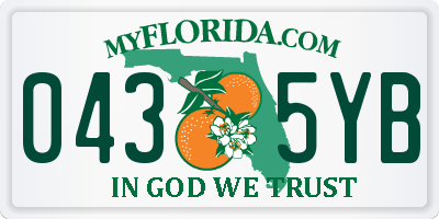 FL license plate 0435YB