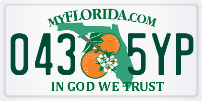 FL license plate 0435YP