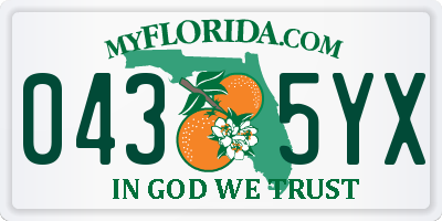 FL license plate 0435YX