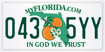 FL license plate 0435YY