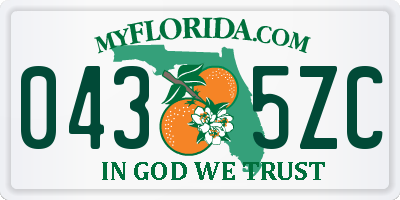 FL license plate 0435ZC