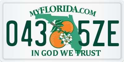 FL license plate 0435ZE
