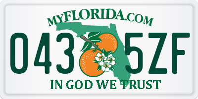 FL license plate 0435ZF