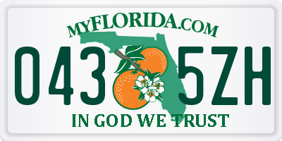FL license plate 0435ZH