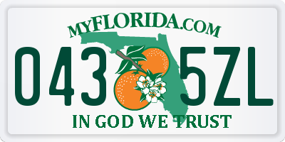FL license plate 0435ZL