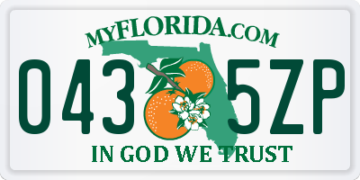 FL license plate 0435ZP