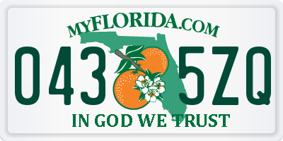 FL license plate 0435ZQ