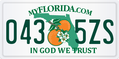 FL license plate 0435ZS