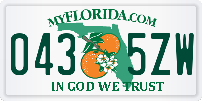FL license plate 0435ZW