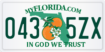 FL license plate 0435ZX