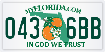 FL license plate 0436BB