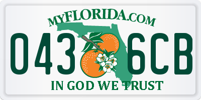 FL license plate 0436CB