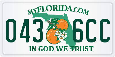FL license plate 0436CC