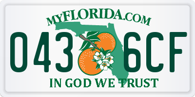 FL license plate 0436CF