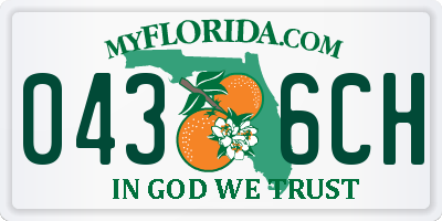FL license plate 0436CH