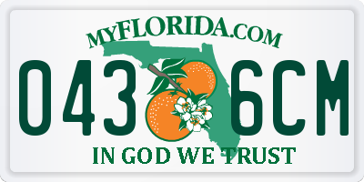 FL license plate 0436CM