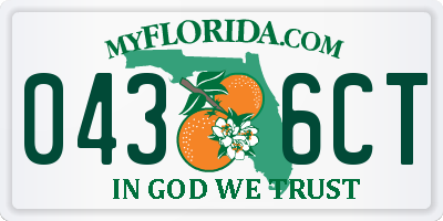 FL license plate 0436CT