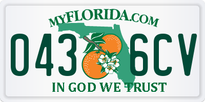 FL license plate 0436CV