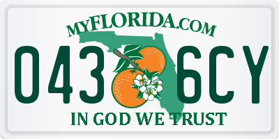 FL license plate 0436CY