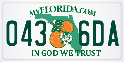 FL license plate 0436DA