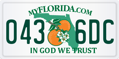 FL license plate 0436DC