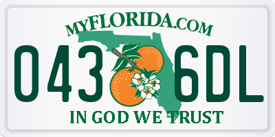 FL license plate 0436DL