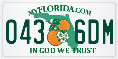 FL license plate 0436DM