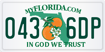 FL license plate 0436DP