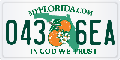 FL license plate 0436EA