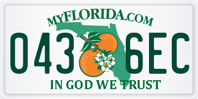 FL license plate 0436EC