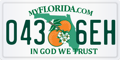 FL license plate 0436EH