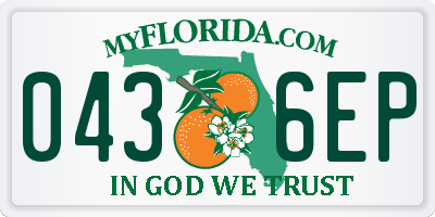 FL license plate 0436EP