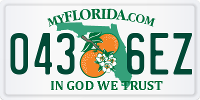 FL license plate 0436EZ